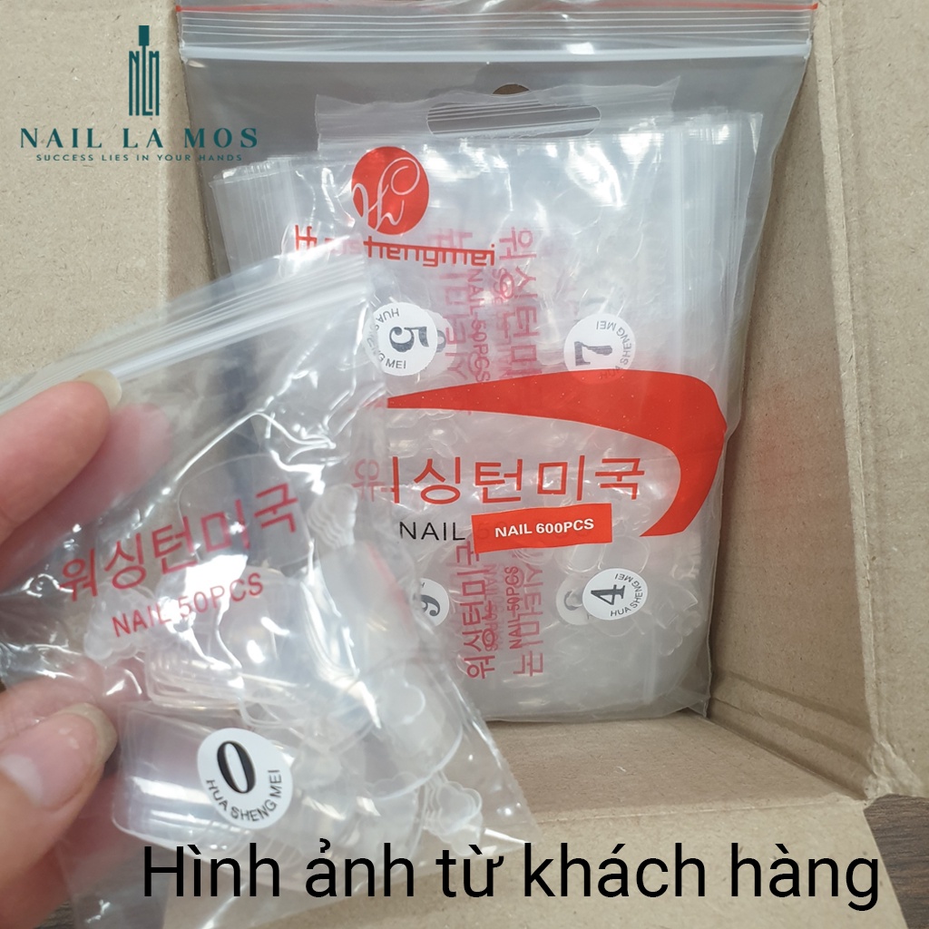 Móng úp chân HSM chính hãng phom chuẩn - Túi 600 móng ốp giả đủ size
