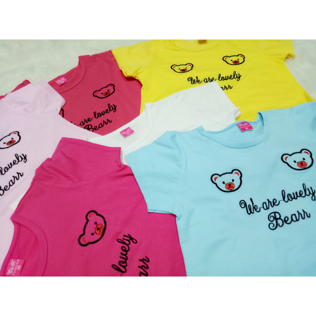 Áo Thun Hình Thêu Cho Bé Gái ( 6 màu )