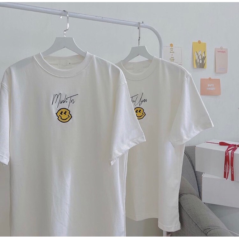 Áo Thun Tee Thêu Tên Theo Yêu Cầu, Áo Thun Oversize, Thời Trang Unisex , Hoạ Tiết Theo Yêu Cầu
