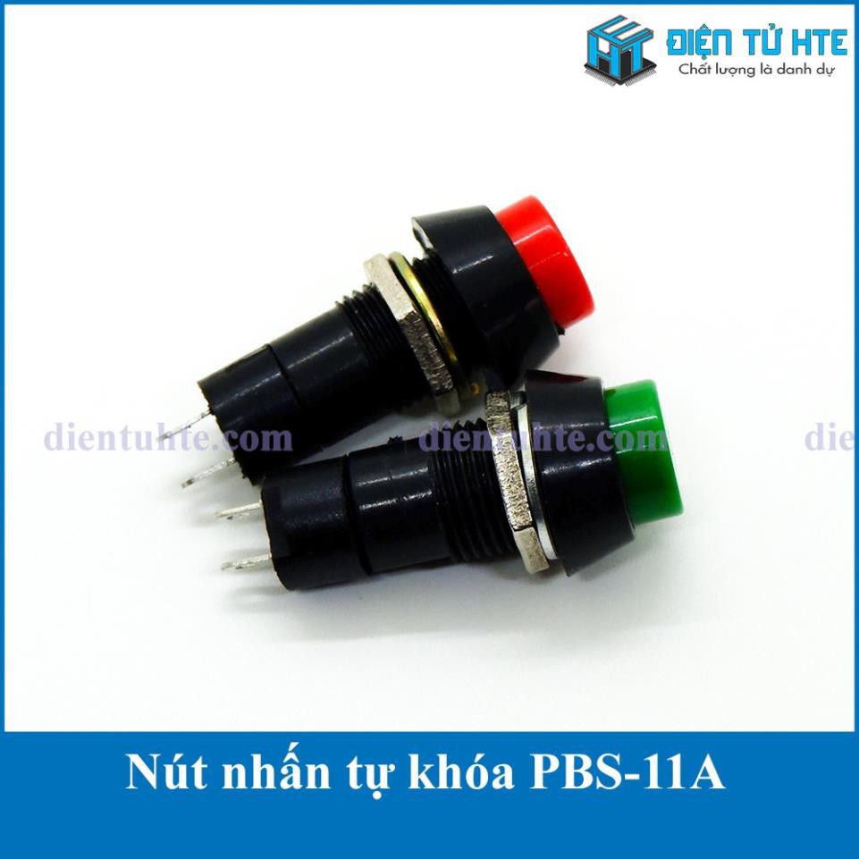 Nút nhấn tự khóa Self-locking PBS-11A 3A [HTE Quy Nhơn CN2]