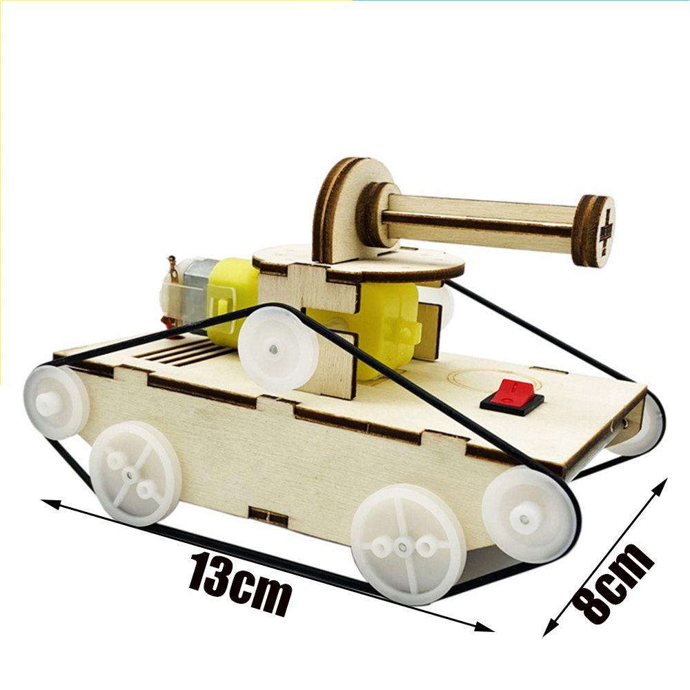 CHOOKEY Mô Hình Xe Tăng Bằng Gỗ Sử Dụng Năng Lượng Mặt Trời
