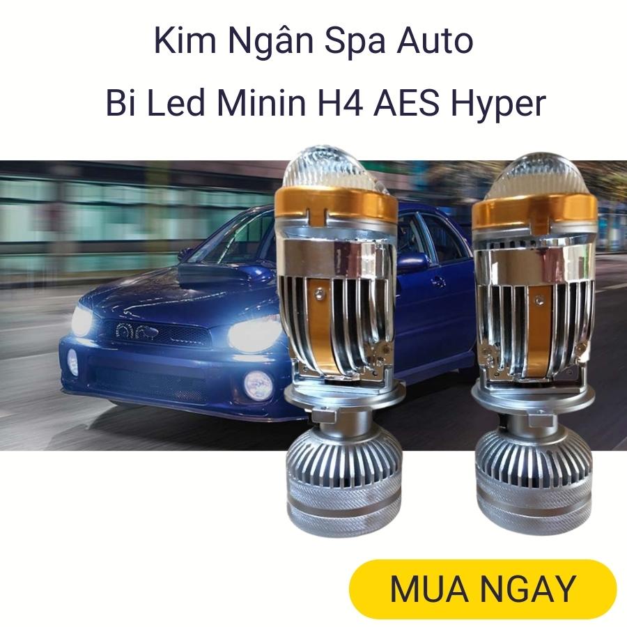 Đèn bi cầu H4 mini aes hyper led mắt ếch ô tô xe máy điện 12 -24V Kim Ngân Spa Auto