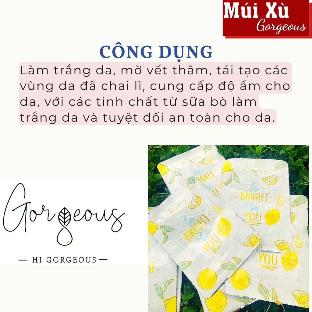 Set Gói Tắm Trắng Chanh, Lemon Giúp Trắng Da