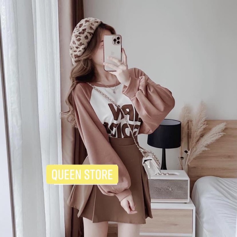 [HOTTREND] Set váy E321 phối áo phông chân váy, chất liệu cotton hàn xuất dư mềm mại tôn dáng