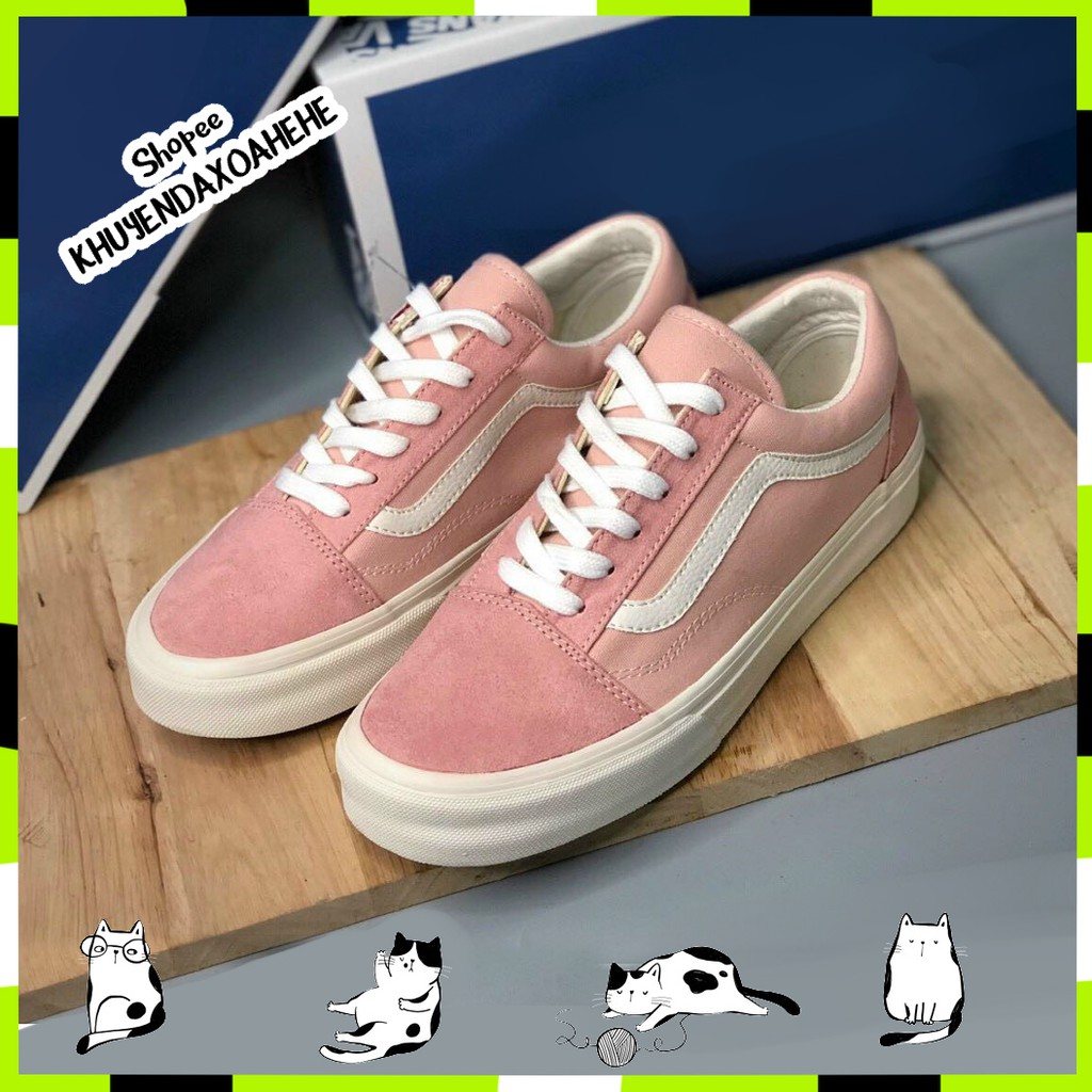 Giày V VAULT OLD SKOOL PINK, Giày thể thao hồng buộc dây