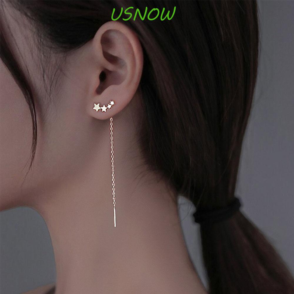 Khuyên Tai Dáng Dài Không Đối Xứng Hình Ngôi Sao Tinh Tế Cho Nữ