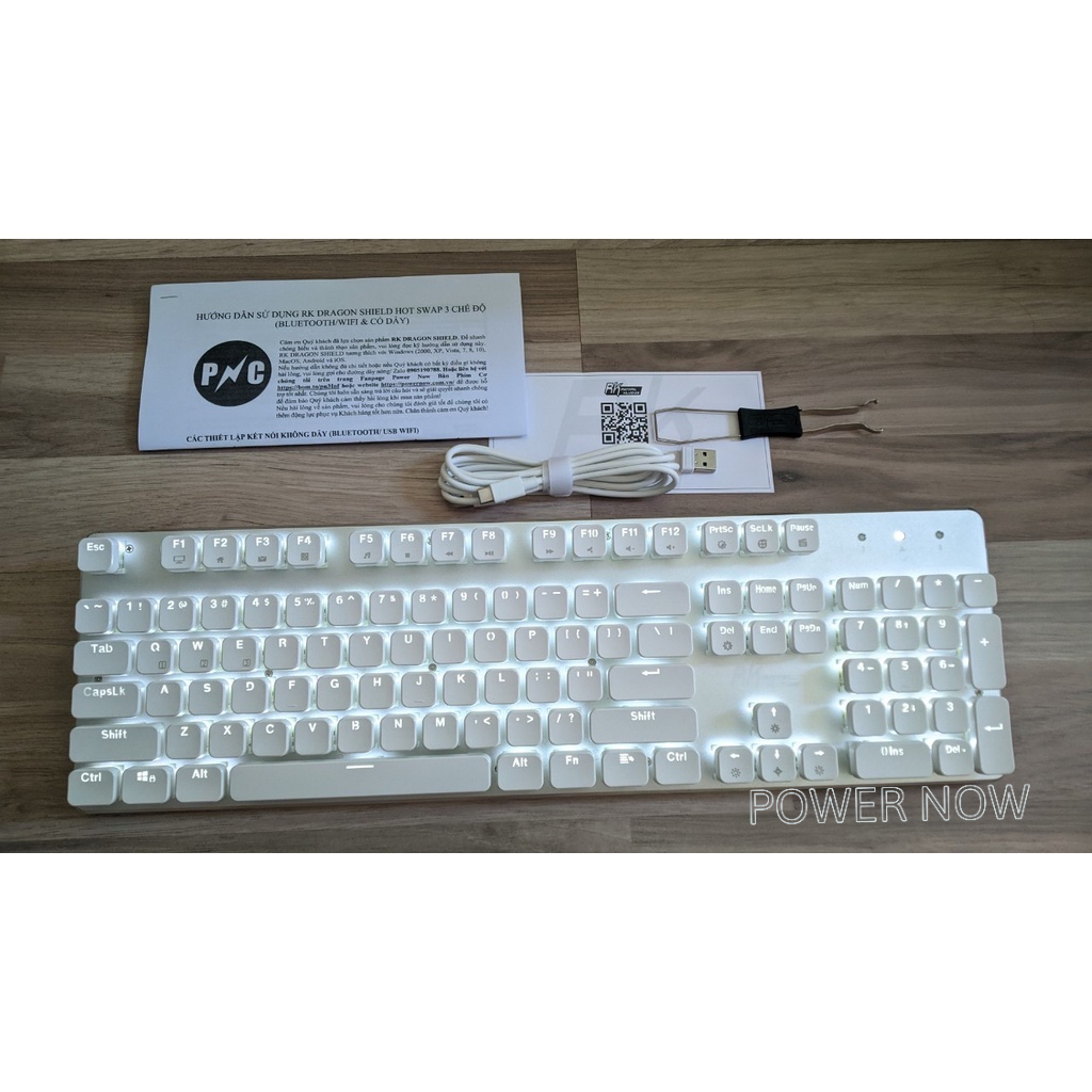 Bàn Phím Cơ Không Dây Full Size Hotswap RK Dragon Shield. Bluetooth 5.0/ Wifi/ Có Dây. Chính Hãng Royal Kludge