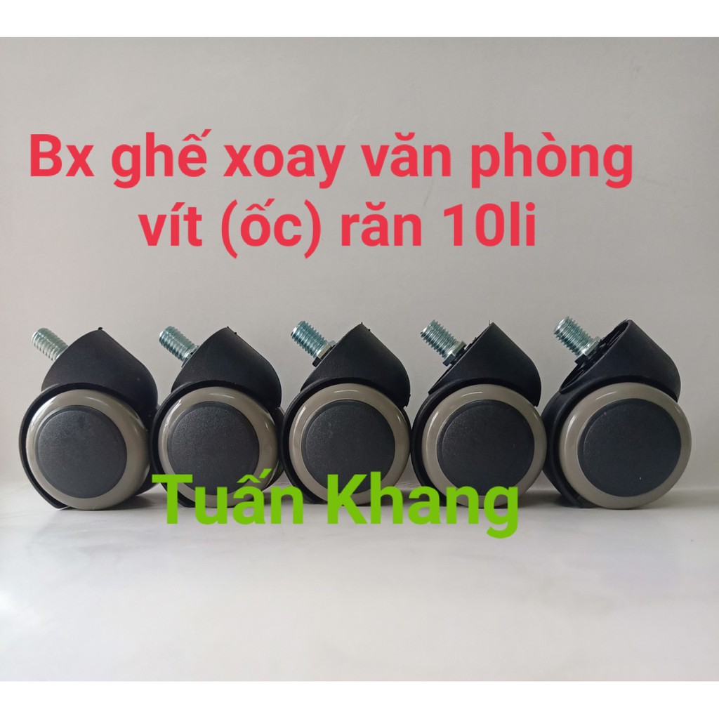 Combo 5 cái bánh xe ghế xoay văn phòng vít răn 10li