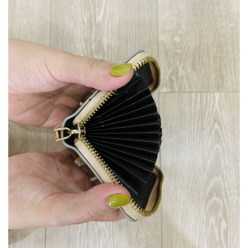 Ví Nữ Mini❤️Freeship❤️V Nữ Họa Tiết Có Khóa Kéo Nhiều Ngăn.Chất Da