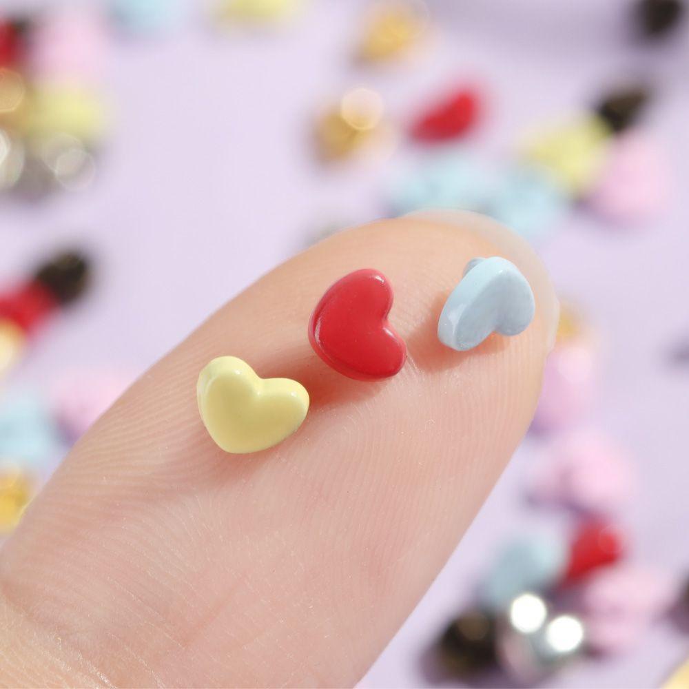 BEBETTERM Set 20 / 40 Nút Áo Hình Trái Tim Dễ Thương Cho Búp Bê