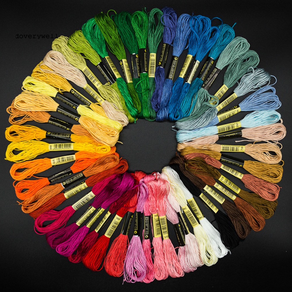 Set 24 / 50 / 100 chỉ thêu bằng cotton nhiều màu