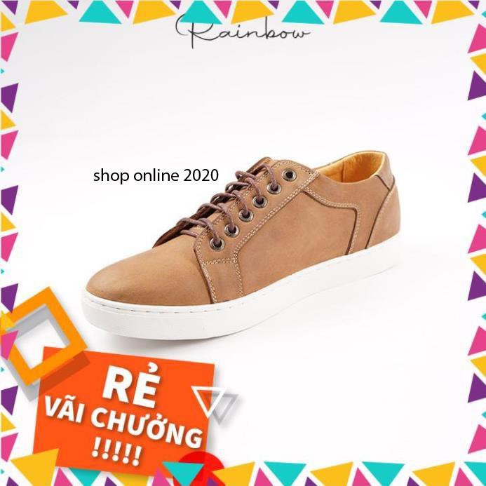 Giày sneaker nam/Giày da bò thật Rainbow RBMLS 004 COG
