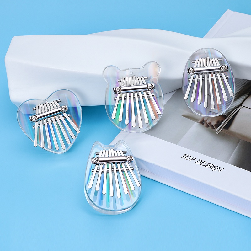 Đàn kalimba 8 Phím Bằng acrylic Trong Suốt Thiết Kế Nhỏ Gọn