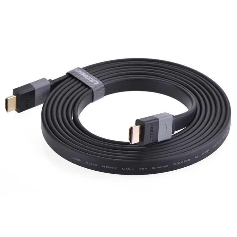 Cáp HDMI 3M Ugreen 30111(HD120)- Cáp dẹp, 3D, 4K*30Hz, Enthernet, RCA