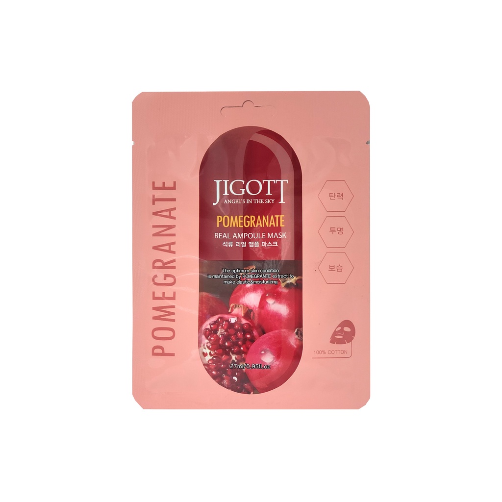 Daiso Mặt nạ JIGOTT giấy lựu đỏ 27ml