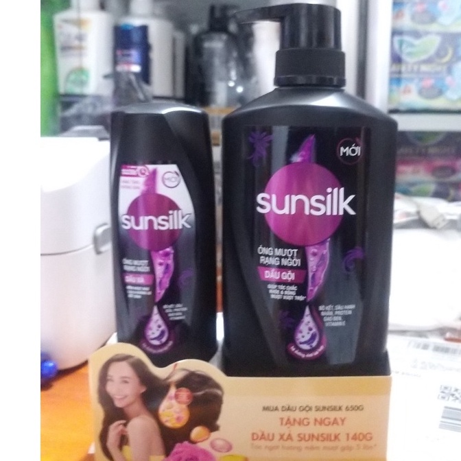 Dầu gội sunsilk vàng/ đen mềm mượt  650g