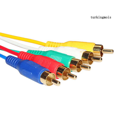 TSP_5Ft HDMI-compatible Male to 5-RCA RGB Audio Video AV Component Convert Cable Gold Plated