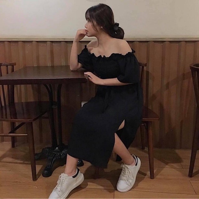 ĐẦM MARU DRESS - ĐẦM TRỄ VAI - ĐẦM XẺ TÀ | BigBuy360 - bigbuy360.vn