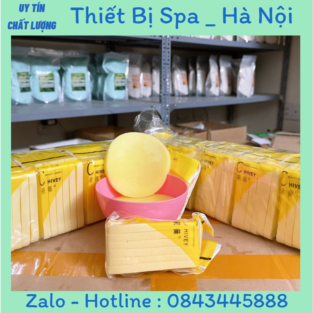 Gói 12 Miếng Bông Mút Rửa Mặt Nén Bọt Biển Chivey Nhật Bản