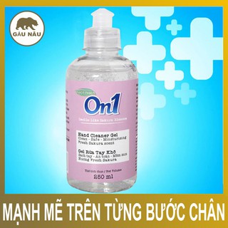 Nước rửa tay khô diệt khuẩn 250ml On1 tiện lợi chuẩn hợp vệ sinh GN525 Gấu Nâu