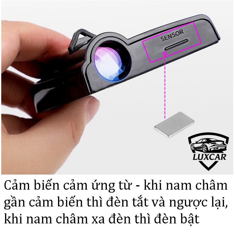 Bộ 2 đèn led cảm biến LUXCAR chiếu logo gắn cửa xe ô tô