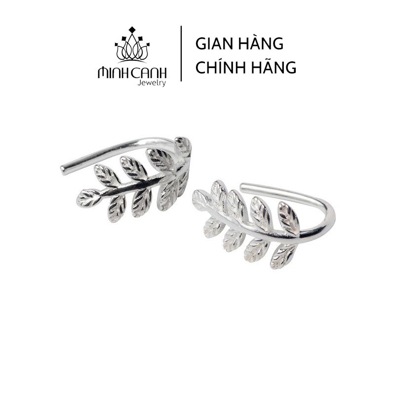 Hoa Tai Bạc Nữ Lá Kẹp Thời Trang - Minh Canh Jewelry