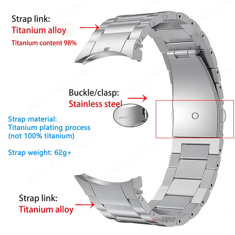 Dây Đeo Bằng Kim Loại Titan Cho Đồng Hồ Samsung Galaxy Watch 5 Pro 45mm 40mm 44mm 4 Classic 46mm 42mm