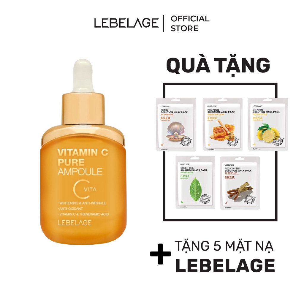 Serum Tinh Chất Giảm Thâm Trắng Da Chống Lão Hóa 3 Trong 1 Lebelage Vitamin C Pure Ampoule 35ml