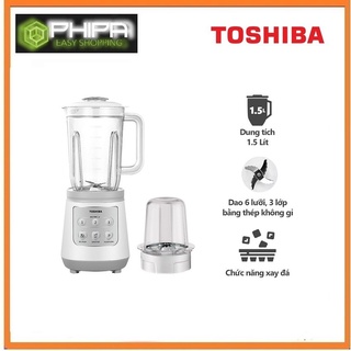 Máy Xay Sinh Tố Toshiba BL-70PR1NV - 1.5L - 2 Cối - Chức Năng Xay Đá- Công Suất 700W- Hàng Chính Hãng, Bảo Hành 12 Tháng