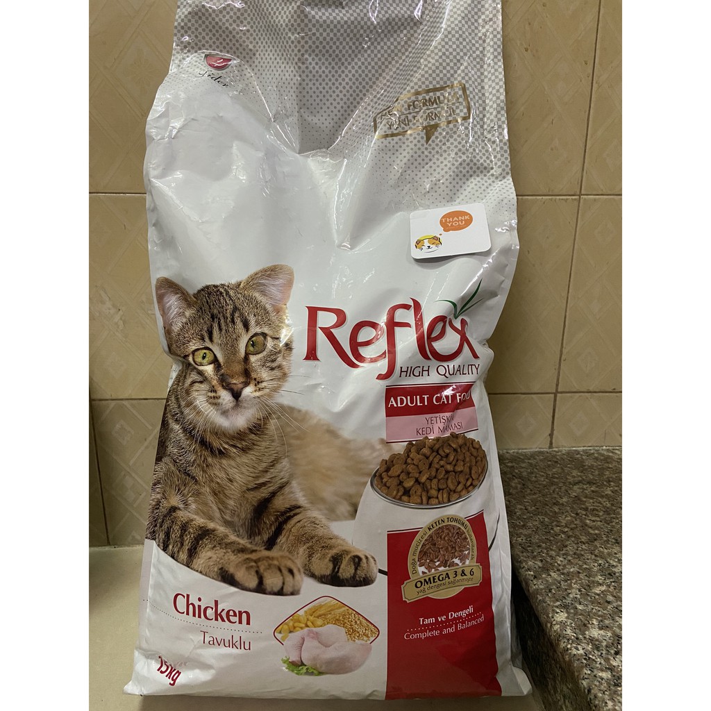 Thức Ăn Cho Mèo Hạt Khô Cao Cấp Thổ Nhĩ Kỳ Reflex Adult Cat Food Chicken-Gói Chiết Túi Zip Siêu Tiện Lợi