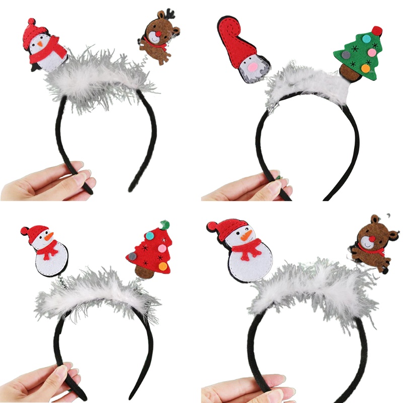Flgo Băng Đô Cài Tóc Rửa Mặt Hóa Trang Ông Già Noel Tuần Lộc Giáng Sinh Dễ Thương Cho Bé