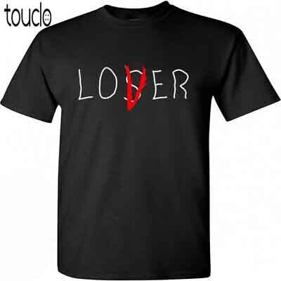 GILDAN Áo Thun 100% cotton Màu Đen In Chữ Loser - IT Losers Club Thời Trang Cho Nam Giới