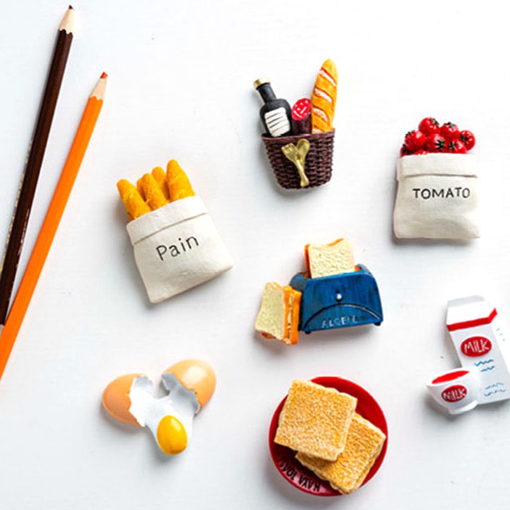 Nam châm dán bằng nhựa resin thiết kế kiểu quả trứng hoạt hình 3D để trang trí tủ lạnh