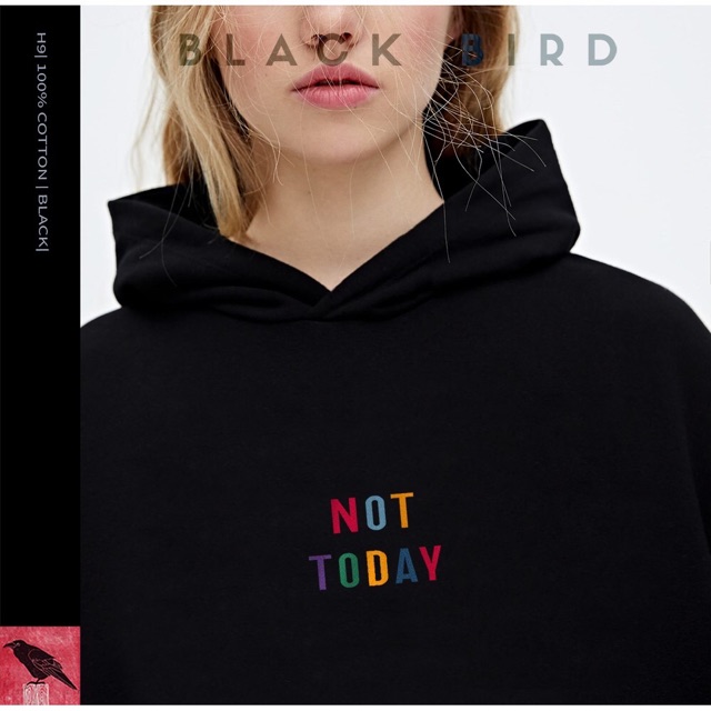 Áo hoodie form rộng unisex not today có bigsize vải nỉ bông dày mịn
