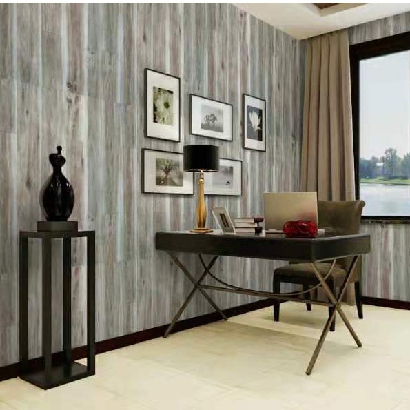 Decal giấy dán tường giả ván kiểu mới khổ 45cm keo sẵn bóc dán