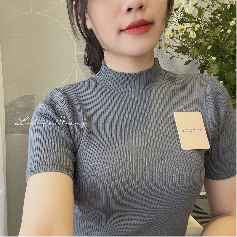 [DK03]Áo dệt kim tay lửng phong cách thời trang Hàn Quốc cho nữ