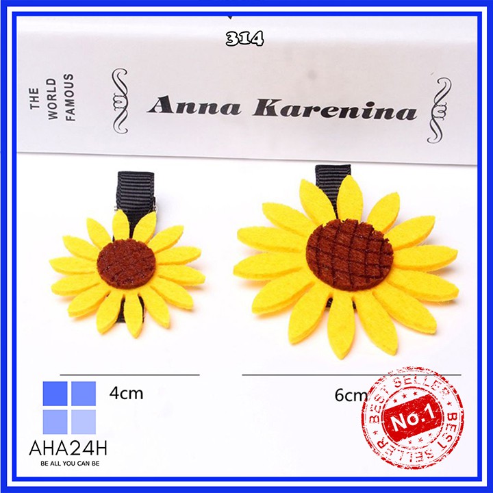 KẸP TÓC HOA HƯỚNG DƯƠNG NHIỀU MẪU CÁ TÍNH AH314