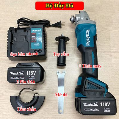Máy Mài, Máy Cắt Dùng Pin Makita, Động cơ không chổi than siêu bền, Có điều chỉnh tốc độ