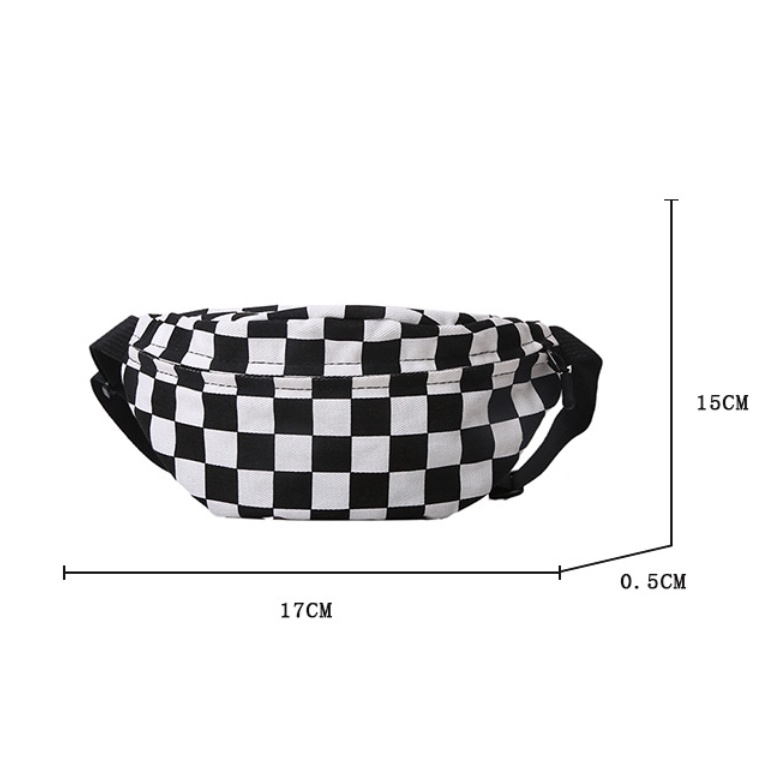 Túi chéo bao tử đeo ngực Caro Ulzzang đa năng thời trang checker board cho học sinh sinh viên giá rẻ