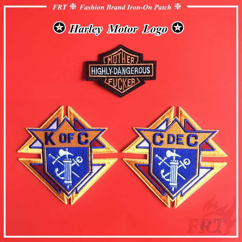 Miếng dán ủi quần áo thêu hình logo độc đáo