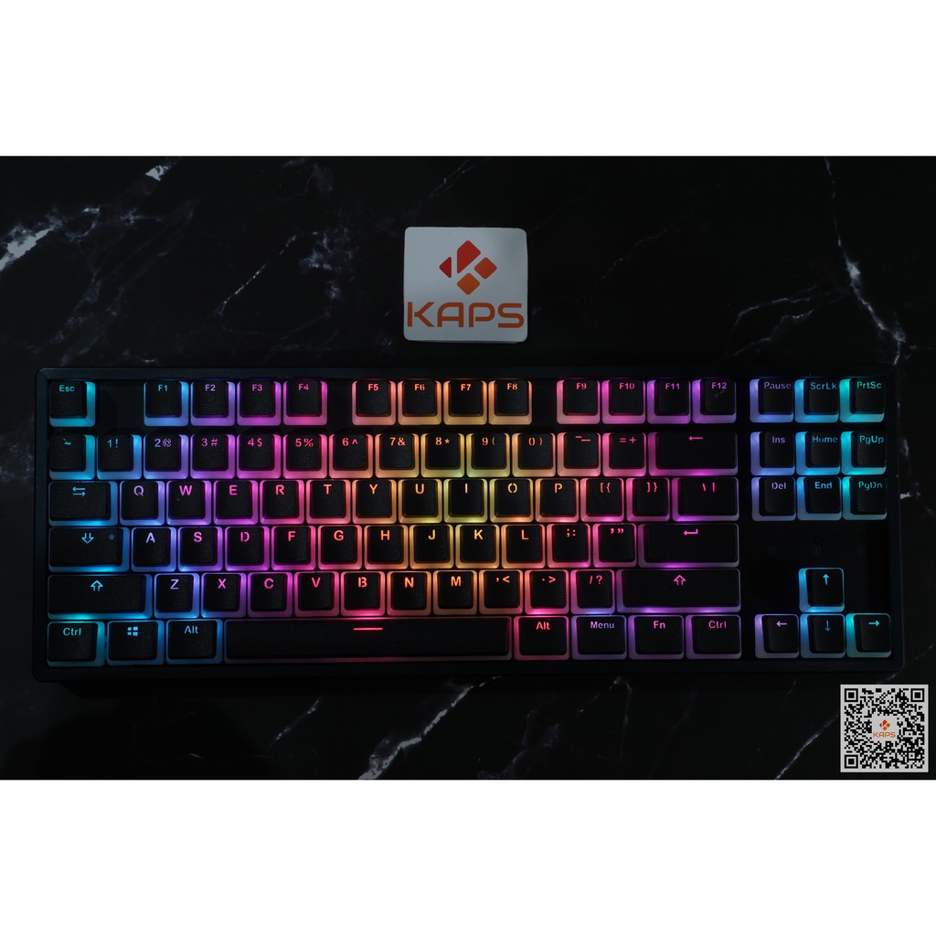 Keycap pudding PBT xuyên led - 134 nút - profile OEM - keycap PBT - Double shot -  cho bàn phím cơ layout 68 84 TKL 104