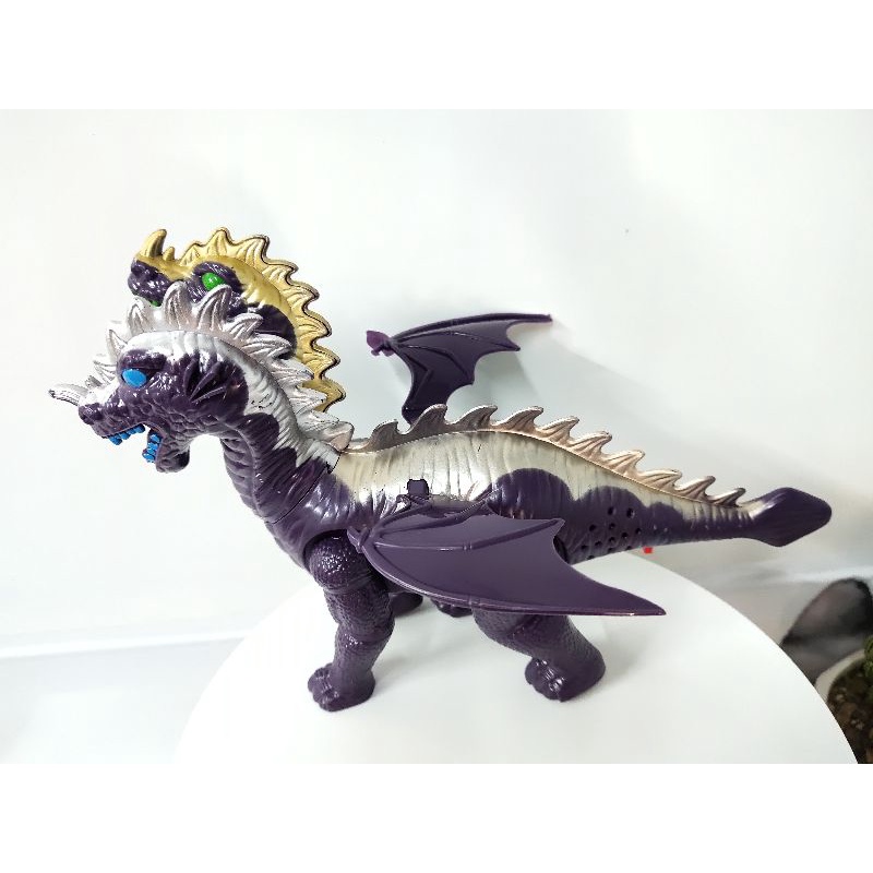 Khủng Long 2 Đầu Chạy Pin Di Chuyển Có Phát Đèn và Nhạc