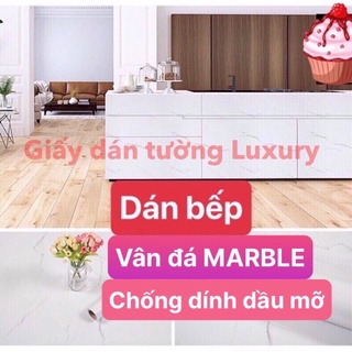 Giấy dán tường 5Mx60CM Dán tường giả vân đá MARBLE Dán bếp chịu nhiệt_chống dầu mỡ chống nước