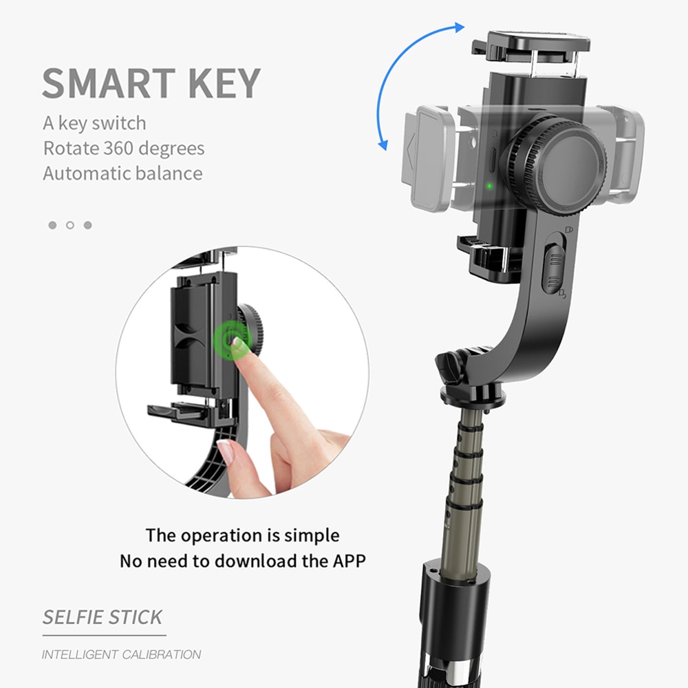 Tay Cầm Chống Rung Chụp Ảnh Selfie 360 Độ Cho Điện Thoại Ios Android