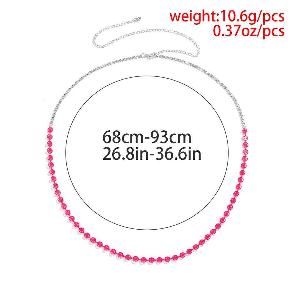 IVORY Dây Xích Đeo Hông Gắn Mặt Cười Màu Sắc Phản Quang Thời Trang Mặc Bikini