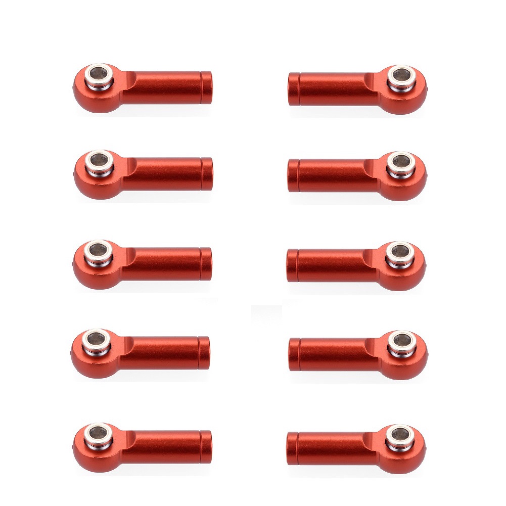 Set 10 Thanh Nối Đầu Bi Cột M4 3mm Bằng Kim Loại Cho Xe Hơi Điều Khiển Từ Xa 1:10
