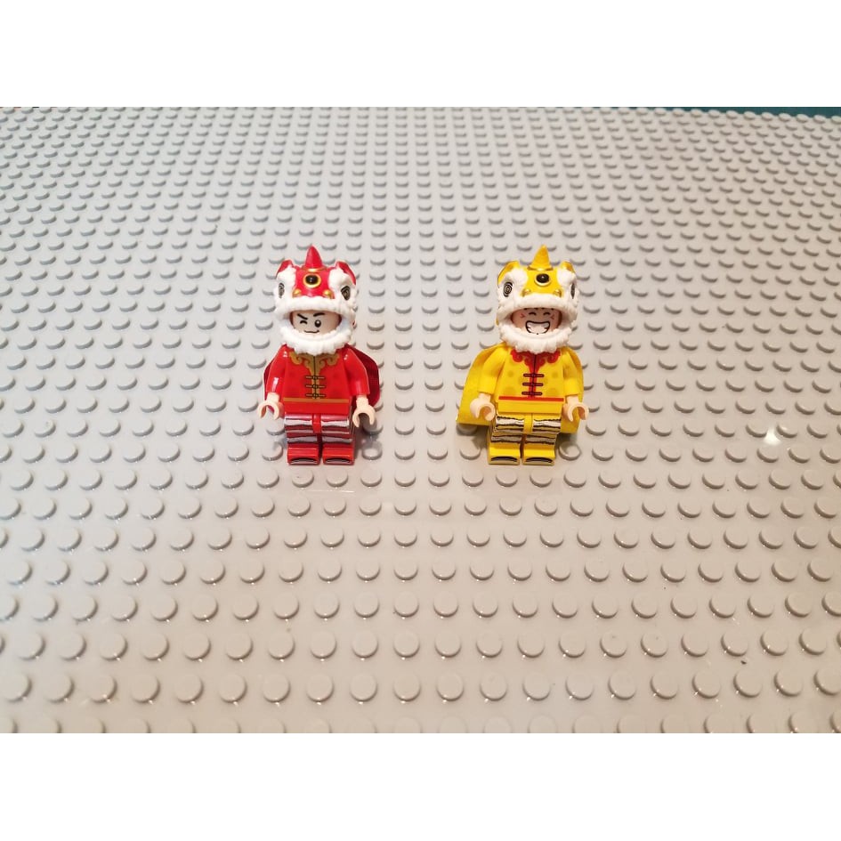 Lego - Mini Múa Lân Đỏ , Vàng ( 1c )