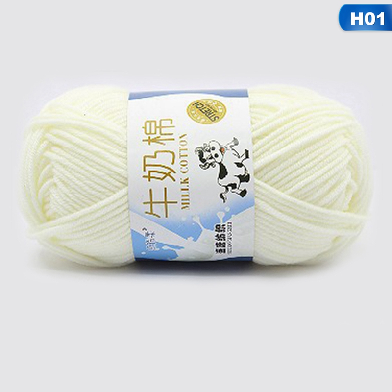 Cuộn Len Sữa Cotton Chất Lượng Cao Dùng Đan Chăn Thủ Công Diy