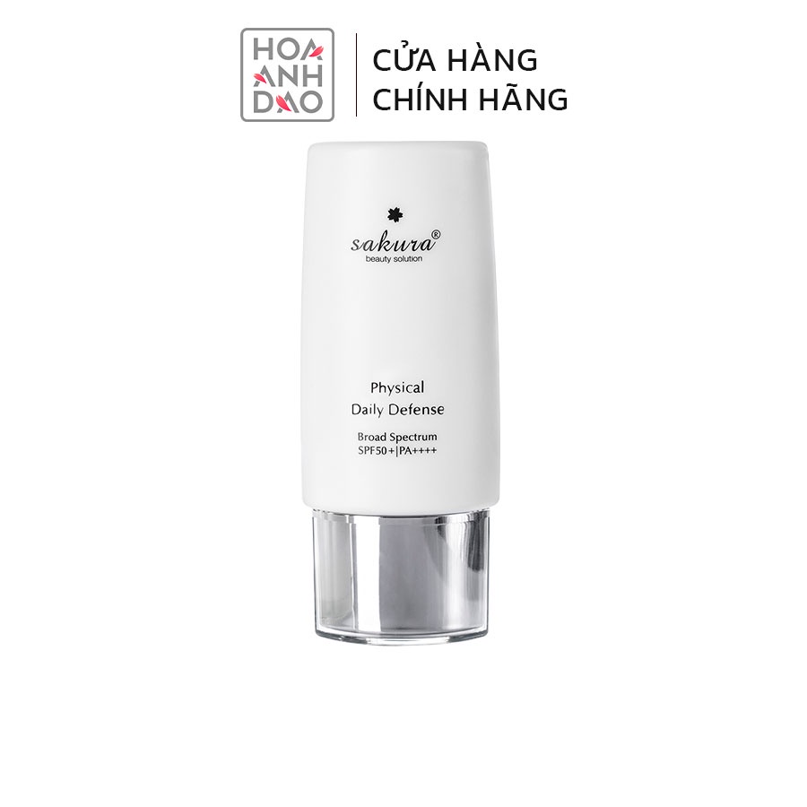 Nhũ tương chống nắng vật lý Sakura Physical Daily Defense SPF 50+ PA ++++