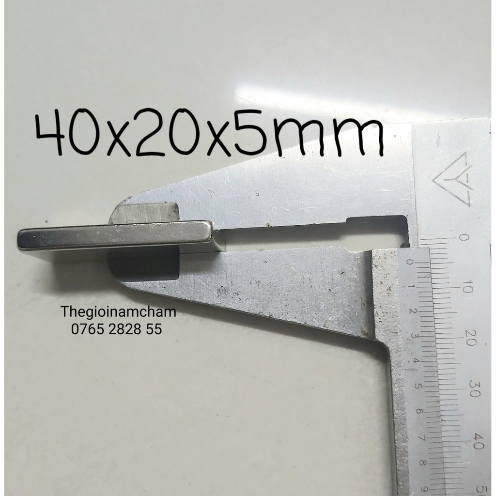 Nam châm vĩnh cửu 40x20x5mm Lực mạnh - 40k/1 viên